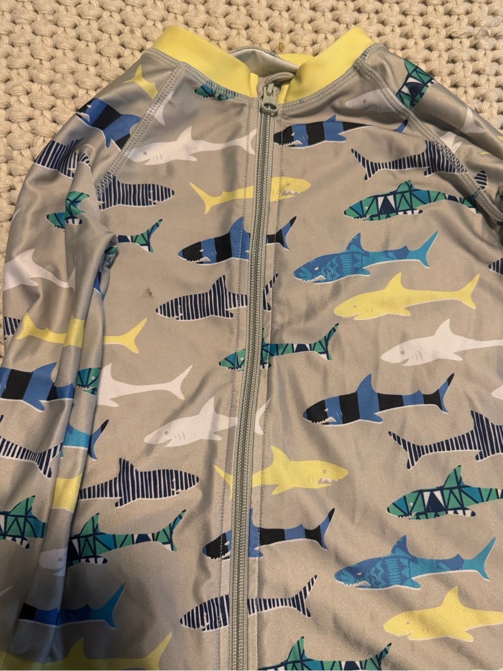 Set - 3T/4T toddler boy swimsuits / sunsuits - one-piece full-body rash guards - Picture 2 of 14